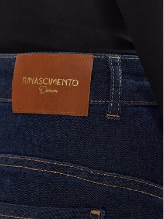 Rinascimento Jeansy CFC0125300003 Granatowy Flare Fit
