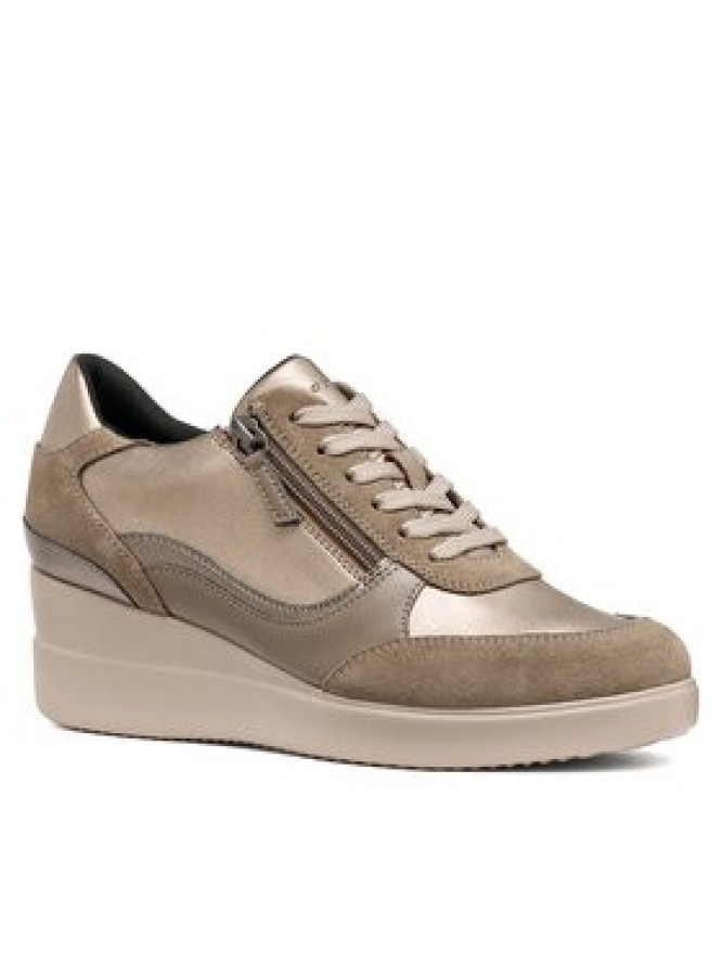 Geox Sneakersy D Stardust D6630B 0AJ22 C3056 Brązowy jasny