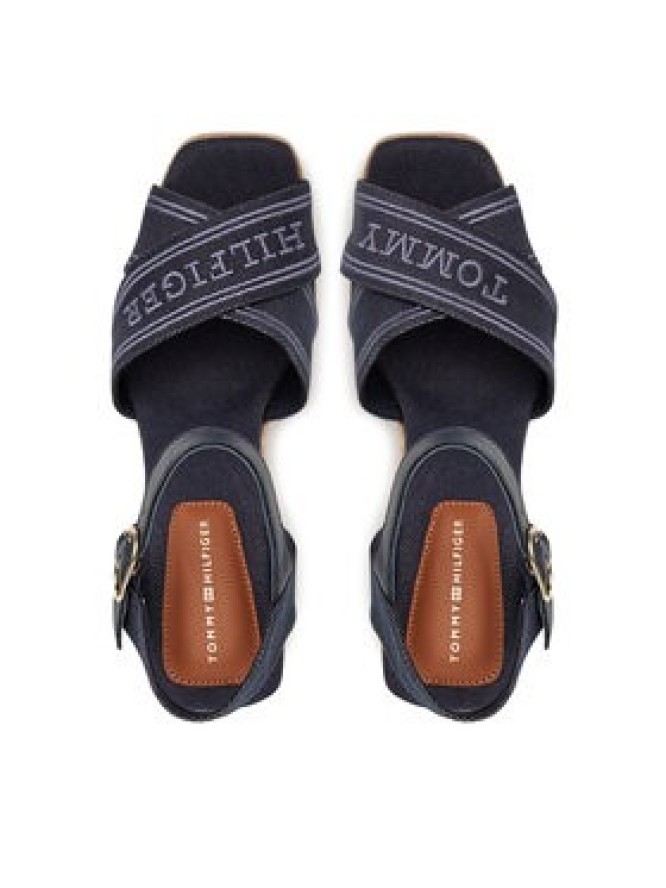 Tommy Hilfiger Espadryle Tommy Hilfiger Espad High Wedge FW0FW08668 Granatowy