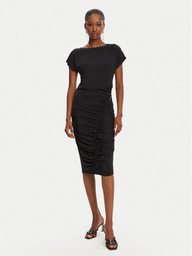 Patrizia Pepe Sukienka codzienna 2A2871/J294-K103 Czarny Regular Fit