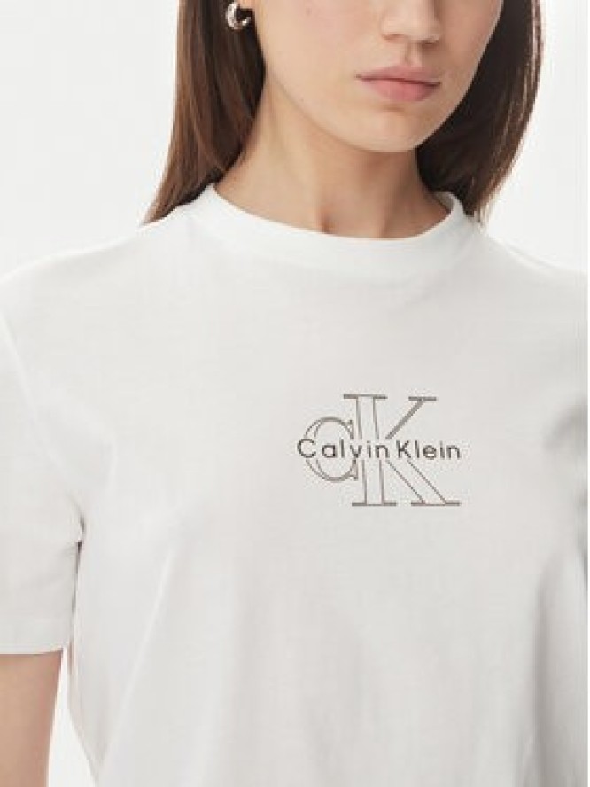 Calvin Klein Jeans T-Shirt LV047G831G Biały Regular Fit
