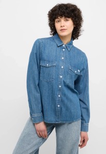 Damska Koszula Mustang Style Sedana Basic Shirt Denim Blue 1015590 5000 540