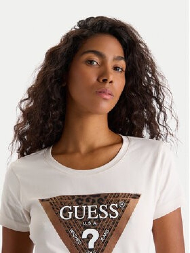 Guess T-Shirt W5BI28 J1314 Biały Slim Fit