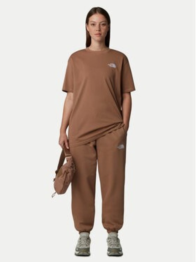 The North Face T-Shirt Simple Dome NF0A87NQ Brązowy Oversize