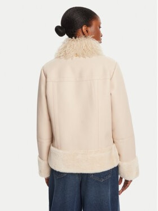 TWINSET Kurtka z imitacji skóry 252TP2410 Beżowy Regular Fit