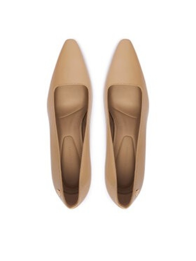 Tommy Hilfiger Szpilki Squared Toe High Heel Lth Pump FW0FW09510 Brązowy jasny