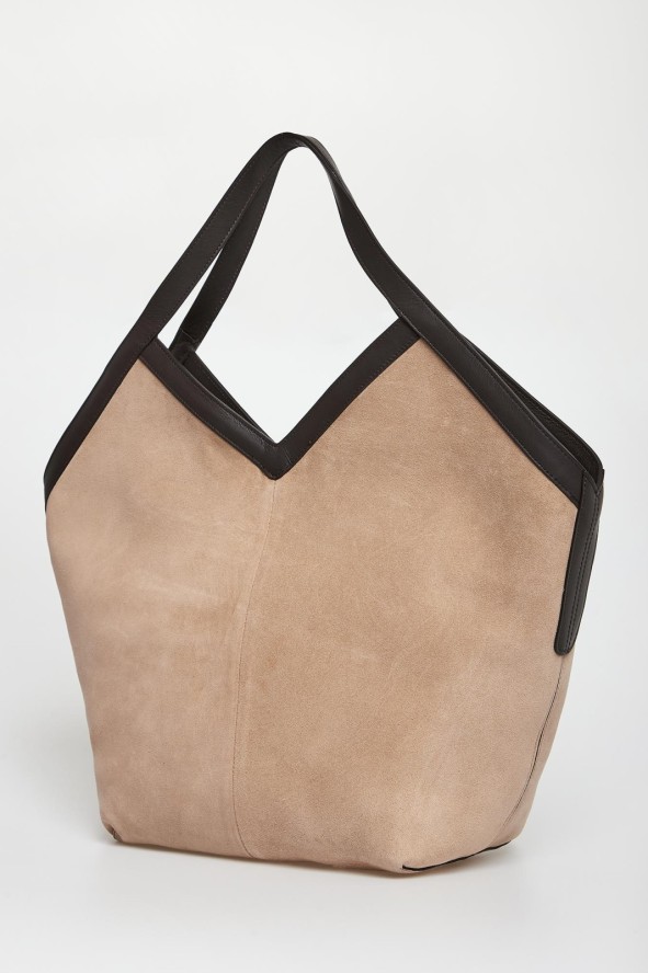 Torebka zamszowa shopper PESERICO