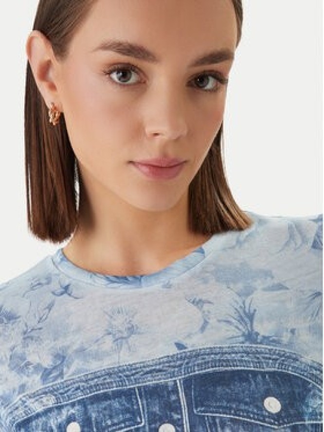 Guess T-Shirt W6GI44 K3614 Niebieski Regular Fit