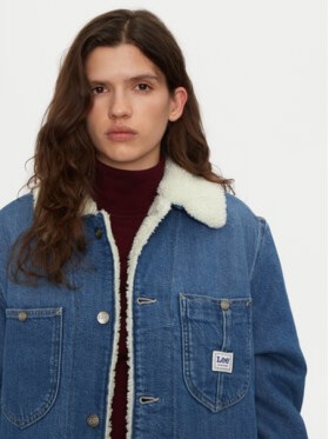Lee Kurtka jeansowa Chore 112355111 Niebieski Relaxed Fit