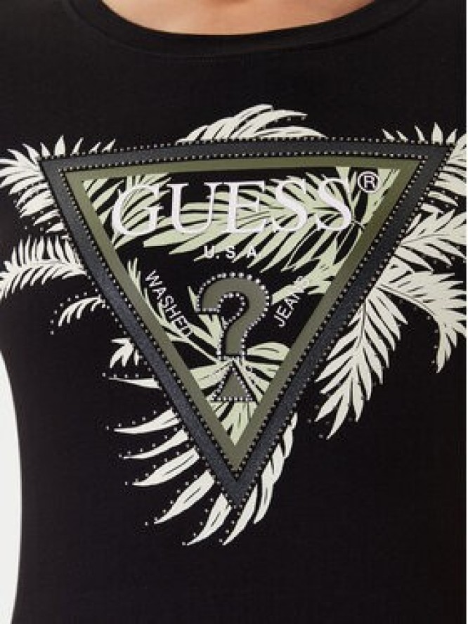 Guess T-Shirt W5YI13 J1314 Czarny Regular Fit