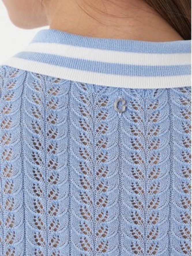 Guess Sweter W6GR25 Z0672 Niebieski Regular Fit