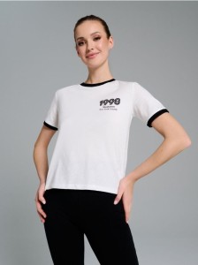 Koszulka z nadrukiem - kremowy