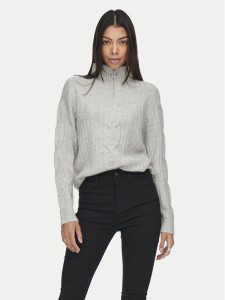 JDY Sweter Andrea 15242811 Szary Regular Fit