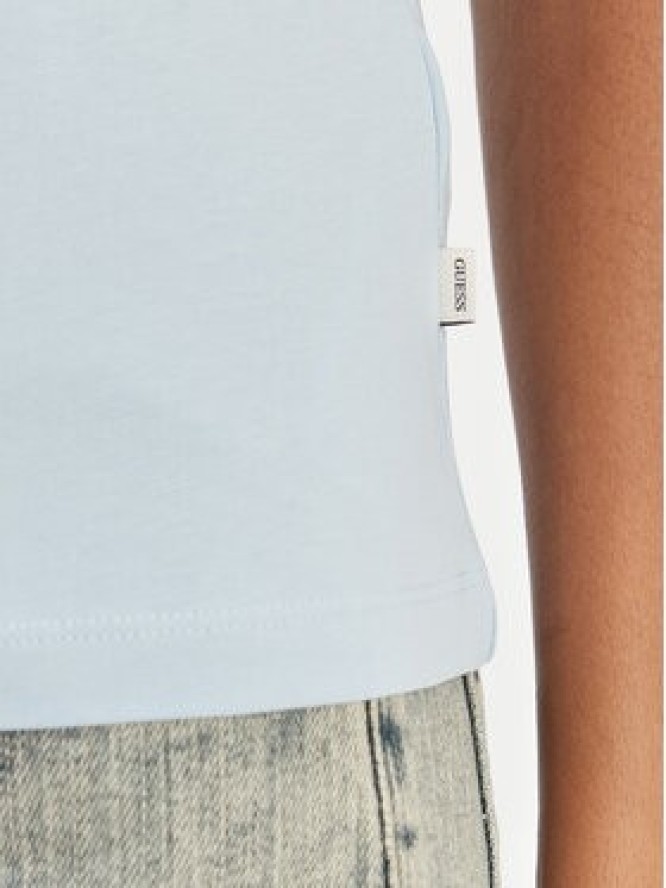 Guess Jeans T-Shirt W6GIB0 J1314 Błękitny Regular Fit