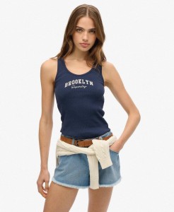 Damski wzorzysty tank top Superdry Athletic Essentials