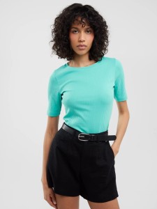 Koszulka damska w prążek turkusowa Alessa 302