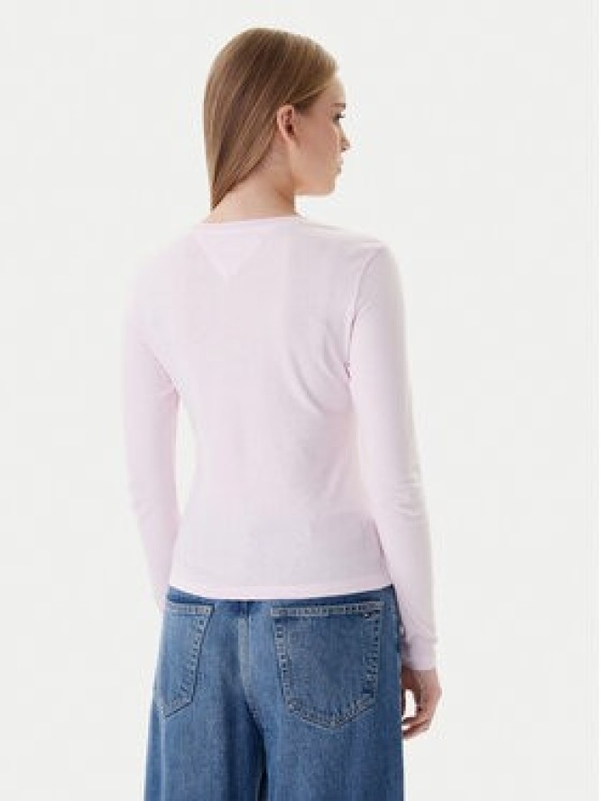 Tommy Jeans Bluzka Essential DW0DW21844 Różowy Regular Fit
