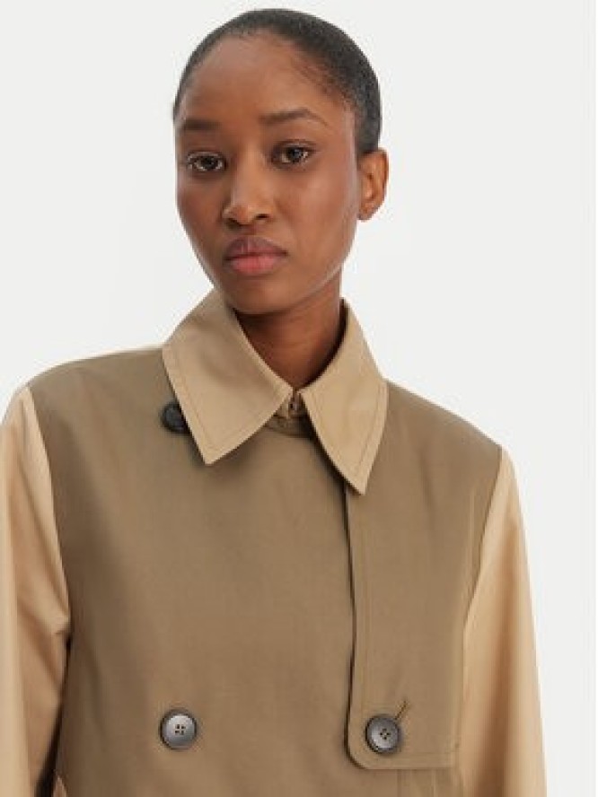 Weekend Max Mara Trencz Biglia 2615021051 Zielony Relaxed Fit