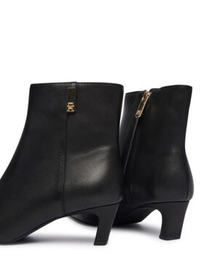 Tommy Hilfiger Botki Th Square Toe Kitten Bootie FW0FW08768 Czarny