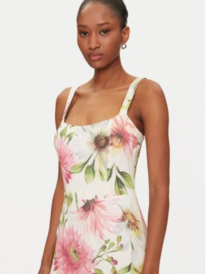 Guess Sukienka koktajlowa W5GK20 WH4S2 Kolorowy Slim Fit