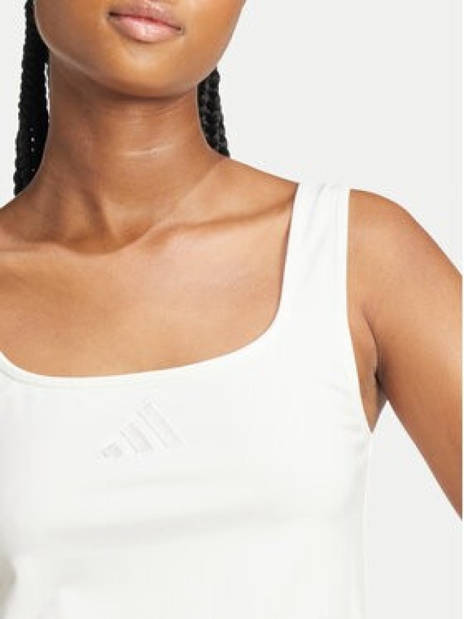 adidas Top All SZN Luxe JJ2337 Biały Slim Fit