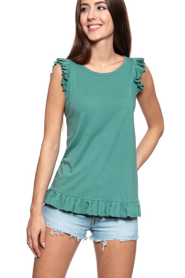 MUSTANG T SHIRT DAMSKI Alma C Ruffle 1009470 6318