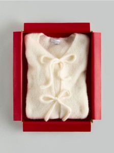 Kardigan z wełną alpaki - złamana biel