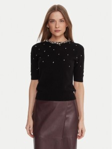 KAOS Sweter RI1KT021 Czarny Regular Fit