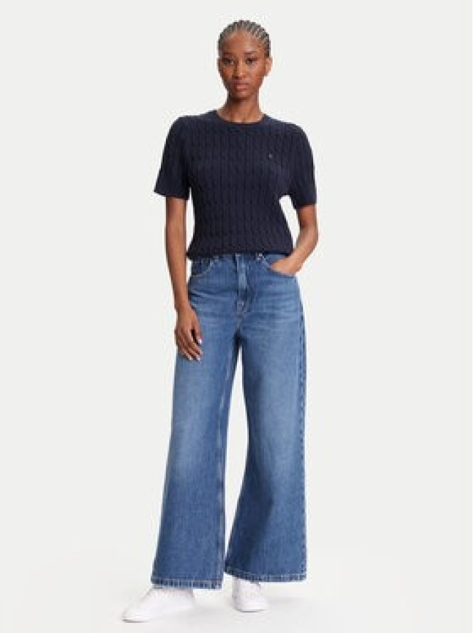 Tommy Hilfiger Sweter WW0WW45656 Granatowy Regular Fit