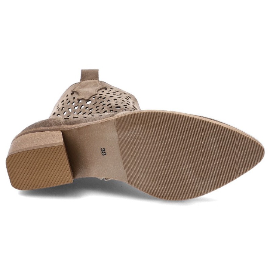 Brązowe Kowbojki Armodo Stylowe Obuwie Damskie Na Obcasie