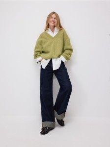 Sweter oversize - zielony