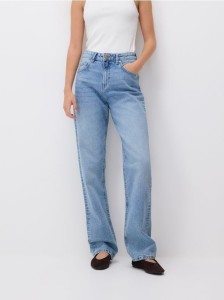 Jeansy straight - niebieski