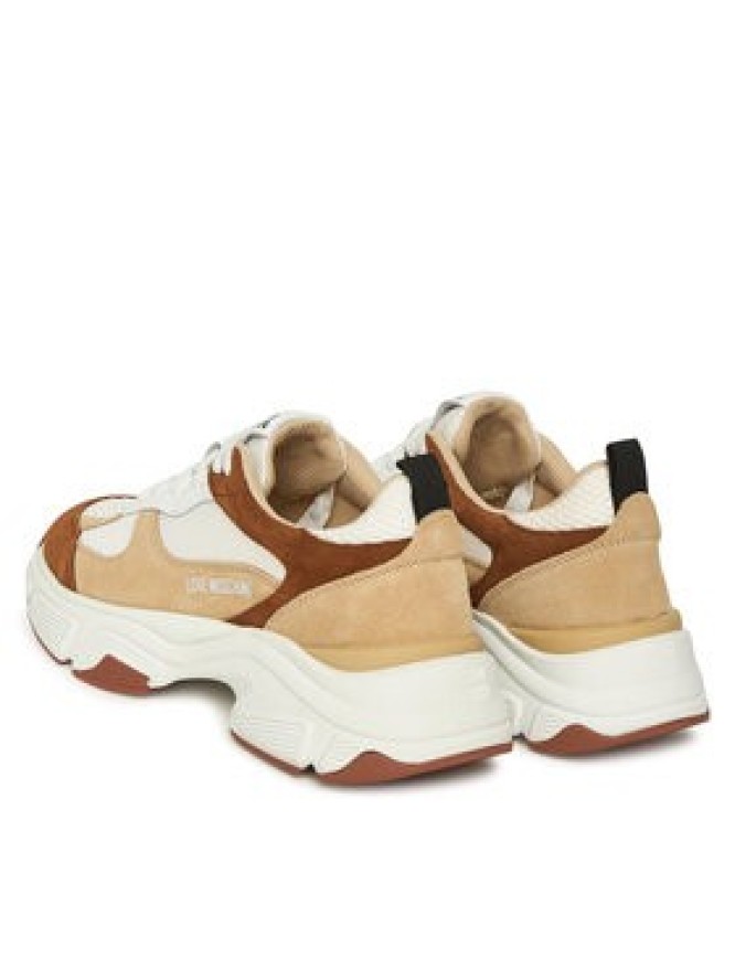 LOVE MOSCHINO Sneakersy JA15246G0NIQF10B Beżowy