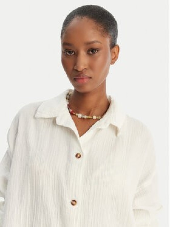 Roxy Koszula Morning Time ERJWT03674 Écru Relaxed Fit