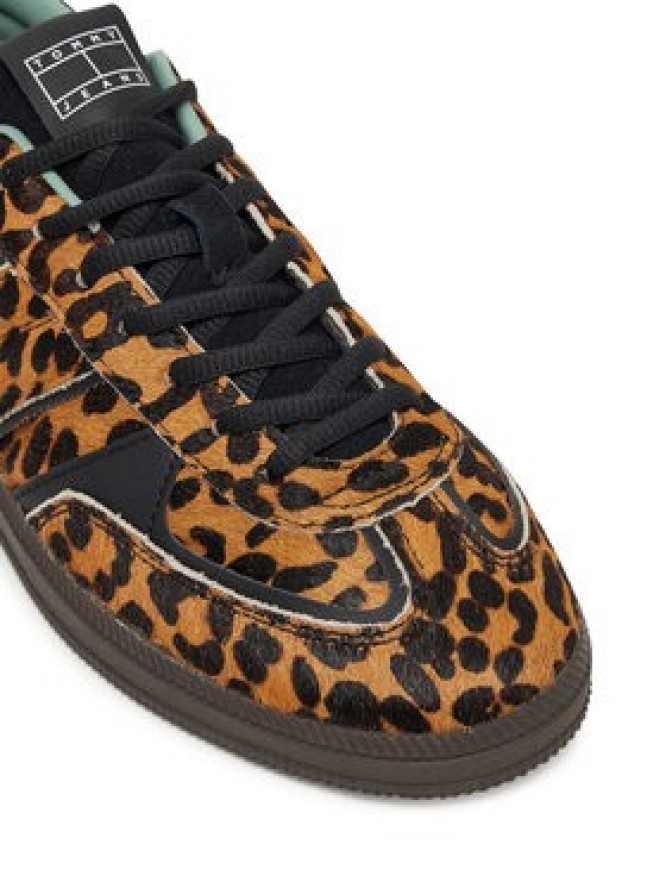 Tommy Jeans Sneakersy The Greenwich Edge Leopard EN0EN02904 Brązowy