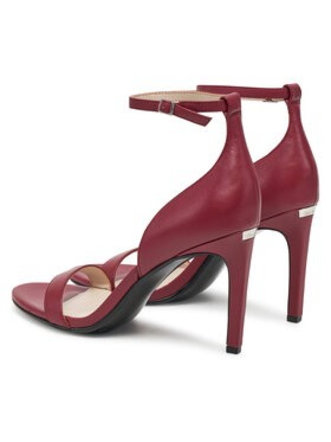 Calvin Klein Sandały Heel Sandal 90 - Lth HW0HW02337 Bordowy