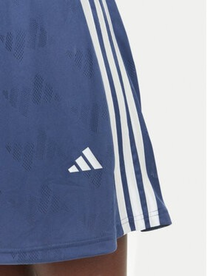 adidas Spódnica dresowa Stadium 3-Stripes Tennis Inspired Jacquard JV5632 Niebieski Regular Fit