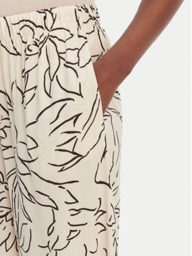 Seafolly Spodnie materiałowe Hothouse Flowers 55631-PA Beżowy Wide Leg