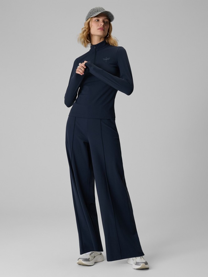 4F Longsleeve slim damski - granatowy XS