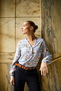 Koszula z wiskozy błękitna