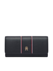 Tommy Hilfiger Portfel Th Icon Lrg Flap Wallet Corp AW0AW18656 Granatowy
