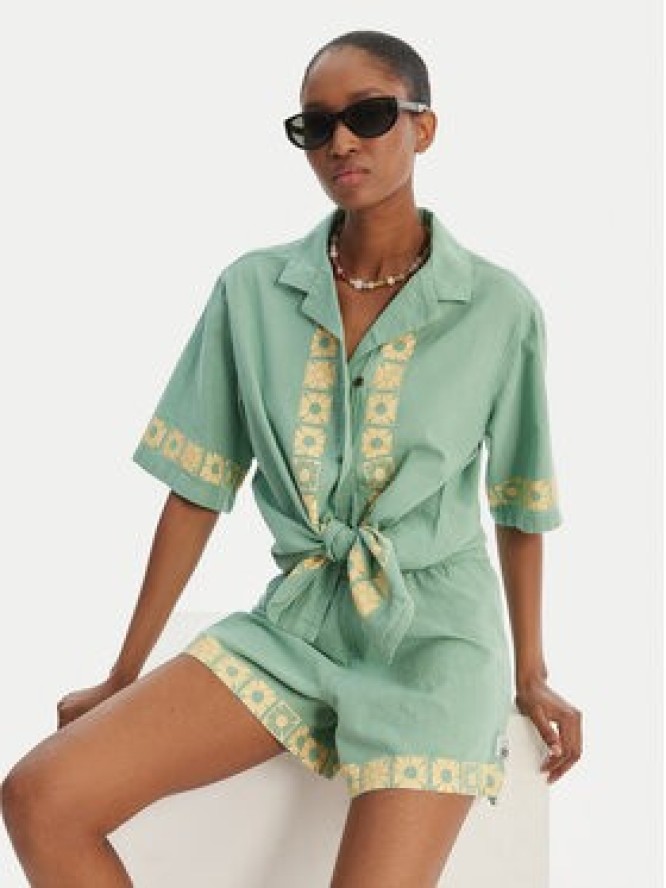 Quiksilver Szorty materiałowe Bahamas EQWNS03090 Zielony Regular Fit