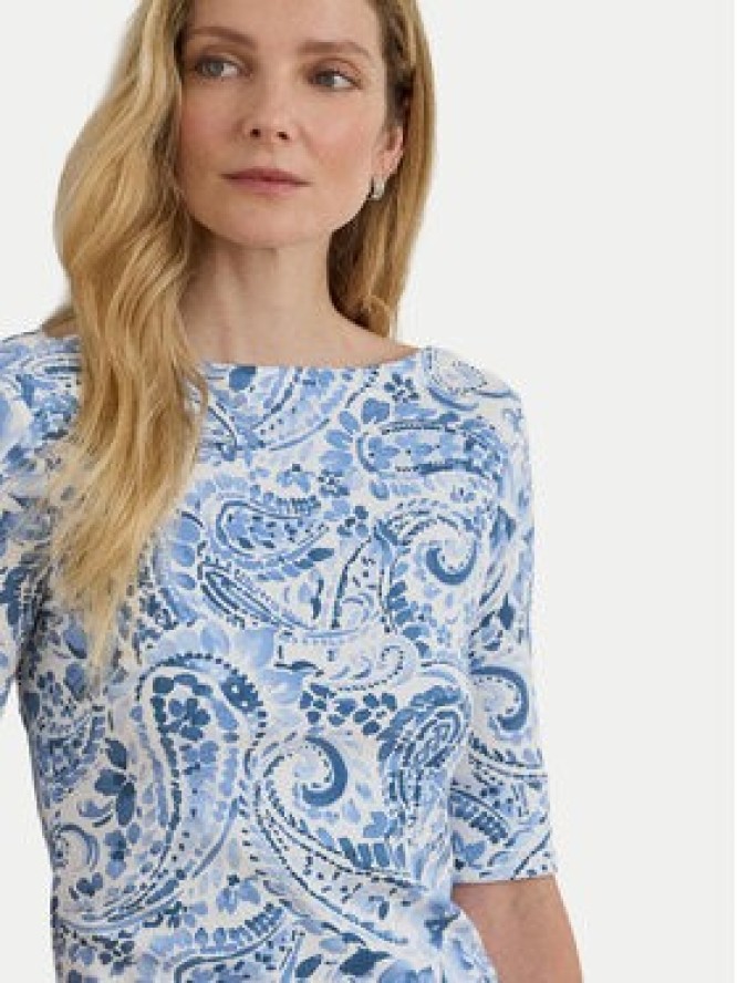 LAUREN RALPH LAUREN Bluzka 200P09110001 Niebieski jasny Slim Fit