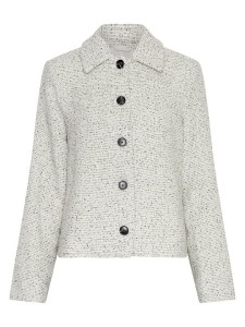 MOSS COPENHAGEN Kurtka koszulowa "Aiste Abriella" w kolorze kremowo-czarnym rozmiar: XS/S