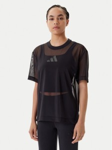 adidas T-Shirt ALL SZN Soft Lux Mesh JM3737 Czarny Loose Fit