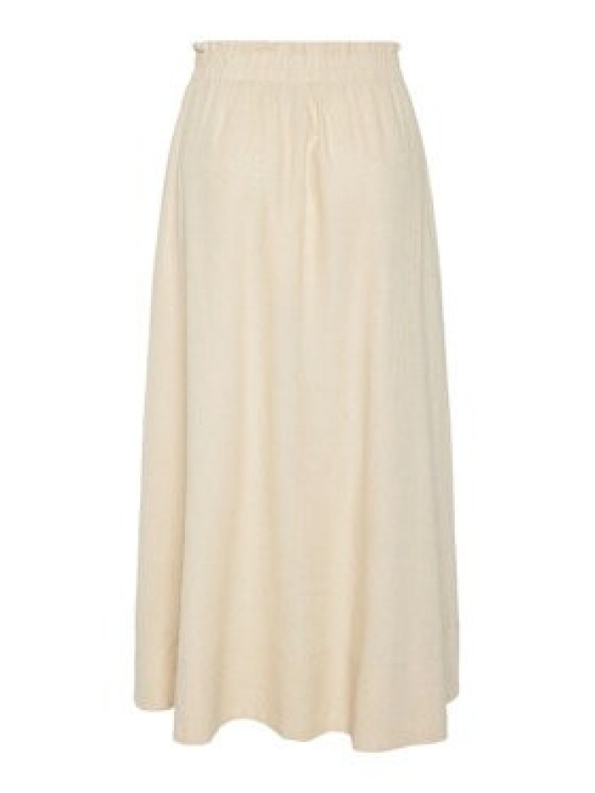 YAS Spódnica maxi Flaxy 26036370 Beżowy Regular Fit