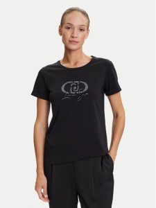 Liu Jo Sport T-Shirt TF5163 JS923 Czarny Regular Fit