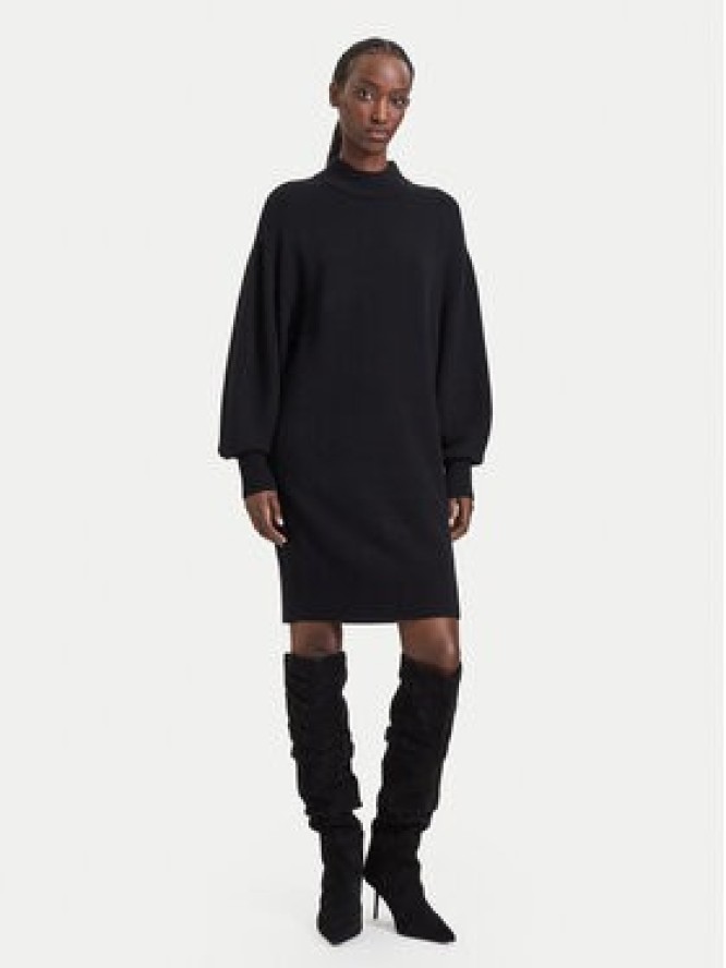 HUGO Sukienka dzianinowa Sorelleny 50571230 Czarny Oversize