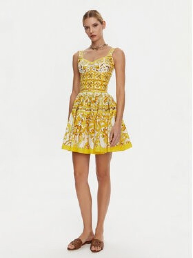 Dolce&Gabbana Spódnica mini F4CB1T HH5DV Żółty Regular Fit