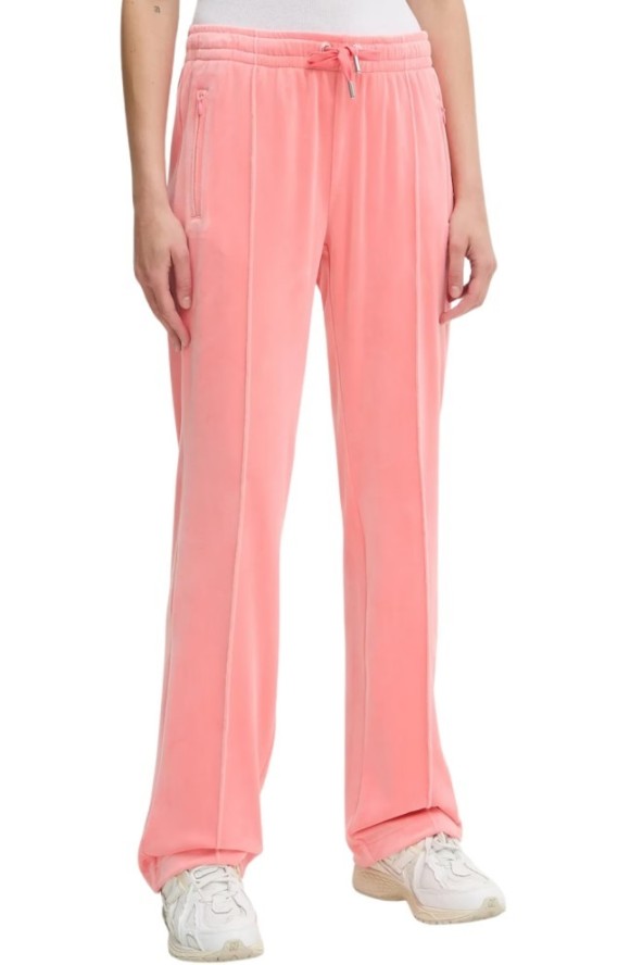 JUICY COUTURE Brzoskwiniowe damskie spodnie z cyrkoniami Tina, Rozmiar S